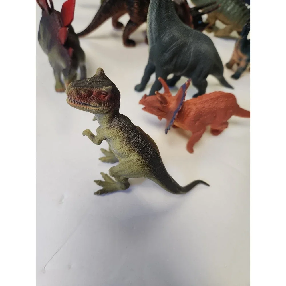 Huge Collection Of Toy Dinosaurs Various Sizes Lot Of 10‎  Pre Owned